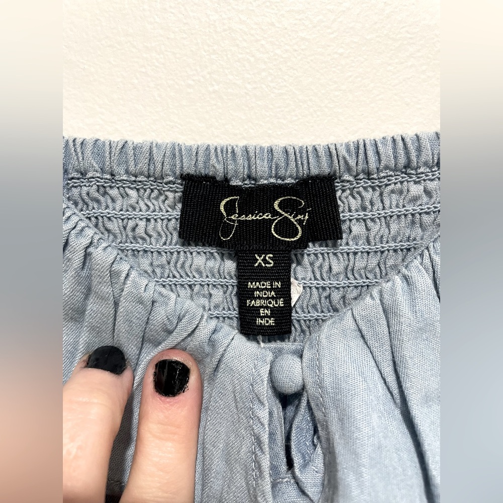 Jessica Simpson Light Blue Ruffle Cami Top - Picture 8 of 10